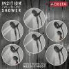 imageDelta Faucet Albion 14 Series SingleHandle Tub and Shower Faucet Set Gold Shower Trim Kit with 4Setting In2ition 2in1 Dual Shower Head Champagne Bronze T144855CZI Valve Not IncludedMatte Black