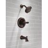 imageDelta Faucet Lahara 14 Series SingleHandle Tub and Shower Trim Kit Shower Faucet with 5Spray TouchClean Shower Head Stainless T14438SS Valve Not Included Without RoughVenetian Bronze