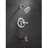 imageDelta Faucet Lahara 14 Series SingleHandle Tub and Shower Trim Kit Shower Faucet with 5Spray TouchClean Shower Head Stainless T14438SS Valve Not Included Without RoughChrome