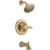 imageDelta Faucet Lahara 14 Series SingleHandle Tub and Shower Trim Kit Shower Faucet with 5Spray TouchClean Shower Head Stainless T14438SS Valve Not Included Without RoughChampagne Bronze