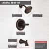 imageDelta Faucet Lahara 14 Series SingleHandle Tub and Shower Trim Kit Shower Faucet with 5Spray TouchClean Shower Head Stainless T14438SS Valve Not Included Without RoughVenetian Bronze