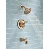 imageDelta Faucet Lahara 14 Series SingleHandle Tub and Shower Trim Kit Shower Faucet with 5Spray TouchClean Shower Head Stainless T14438SS Valve Not Included Without RoughChampagne Bronze