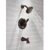 imageDelta Faucet Lahara 14 Series SingleHandle Tub and Shower Trim Kit Shower Faucet with 5Spray TouchClean Shower Head Stainless T14438SS Valve Not Included Without RoughVenetian Bronze