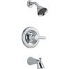 imageDelta Faucet Lahara 14 Series SingleHandle Tub and Shower Trim Kit Shower Faucet with 5Spray TouchClean Shower Head Stainless T14438SS Valve Not Included Without RoughChrome