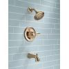 imageDelta Faucet Lahara 14 Series SingleHandle Tub and Shower Trim Kit Shower Faucet with 5Spray TouchClean Shower Head Stainless T14438SS Valve Not Included Without RoughChampagne Bronze