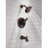 imageDelta Faucet Lahara 14 Series SingleHandle Tub and Shower Trim Kit Shower Faucet with 5Spray TouchClean Shower Head Stainless T14438SS Valve Not Included Without RoughVenetian Bronze