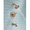 imageDelta Faucet Lahara 14 Series SingleHandle Tub and Shower Trim Kit Shower Faucet with 5Spray TouchClean Shower Head Stainless T14438SS Valve Not Included Without RoughChampagne Bronze