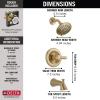 imageDelta Faucet Lahara 14 Series SingleHandle Tub and Shower Trim Kit Shower Faucet with 5Spray TouchClean Shower Head Stainless T14438SS Valve Not Included Without RoughChampagne Bronze