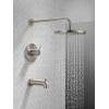 imageDelta Faucet Modern Raincan Round SingleFunction Tub and Shower Trim Kit Gold Tub Faucet Set Rainfall Shower Head Gold Delta Shower Kit Champagne Bronze T14469CZPP Valve Not IncludedChampagne Bronze