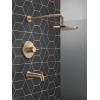 imageDelta Faucet Modern Raincan Round SingleFunction Tub and Shower Trim Kit Gold Tub Faucet Set Rainfall Shower Head Gold Delta Shower Kit Champagne Bronze T14469CZPP Valve Not IncludedChampagne Bronze