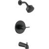 imageDelta Faucet Modern Raincan Round SingleFunction Tub and Shower Trim Kit Gold Tub Faucet Set Rainfall Shower Head Gold Delta Shower Kit Champagne Bronze T14469CZPP Valve Not IncludedMatte Black