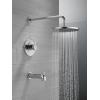 imageDelta Faucet Modern Raincan Round SingleFunction Tub and Shower Trim Kit Gold Tub Faucet Set Rainfall Shower Head Gold Delta Shower Kit Champagne Bronze T14469CZPP Valve Not IncludedChampagne Bronze