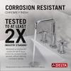 imageDelta Faucet Nicoli 14 Series SingleHandle Tub and Shower Trim Kit with 5Spray H2Okinetic Shower Head and Widespread Bathroom Faucet in Brushed Nickel Shower Valve IncludedChrome