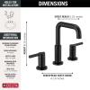 imageDelta Faucet Nicoli 14 Series SingleHandle Tub and Shower Trim Kit with 5Spray H2Okinetic Shower Head and Widespread Bathroom Faucet in Brushed Nickel Shower Valve IncludedMatte Black