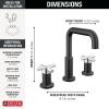 imageDelta Faucet Nicoli Widespread Bathroom Faucet 3 Hole Gold Bathroom Faucet Bathroom Sink Faucet Drain Assembly Champagne Bronze 35894LFCZStainless