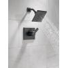 imageDelta Faucet Pivotal 17 Series DualFunction Shower Faucet Shower Trim Kit 5Spray H2Okinetic Shower Head Matte Black T17299BL Valve Not Included Without RoughMatte Black