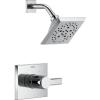 imageDelta Faucet Pivotal 17 Series DualFunction Shower Faucet Shower Trim Kit 5Spray H2Okinetic Shower Head Matte Black T17299BL Valve Not Included Without RoughChrome