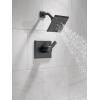 imageDelta Faucet Pivotal 17 Series DualFunction Shower Faucet Shower Trim Kit 5Spray H2Okinetic Shower Head Matte Black T17299BL Valve Not Included Without RoughMatte Black