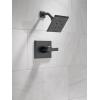 imageDelta Faucet Pivotal 17 Series DualFunction Shower Faucet Shower Trim Kit 5Spray H2Okinetic Shower Head Matte Black T17299BL Valve Not Included Without RoughMatte Black
