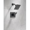 imageDelta Faucet Pivotal 17 Series DualFunction Shower Faucet Shower Trim Kit 5Spray H2Okinetic Shower Head Matte Black T17299BL Valve Not Included Without RoughMatte Black