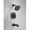imageDelta Faucet Stryke 17 Series DualFunction Tub and Shower Trim Kit Shower Faucet SingleSpray H2Okinetic Shower Head Matte Black T17476BL Valve Not Included