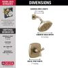 imageDelta Faucet T142766BL 14 Series Only Shower Only Only Matte BlackChampagne Bronze