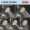imageDelta Faucet T142766BL 14 Series Only Shower Only Only Matte BlackChampagne Bronze