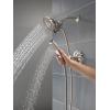 imageDelta Faucet Tetra 14 Series Gold Shower Faucet Set with H2Okinetic Shower Head Shower Trim Kit Gold Shower Faucet Lumicoat Champagne Bronze T14289CZPR Valve Not IncludedBrushed Nickel