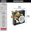 imageDelta Faucet Tetra 14 Series Gold Shower Faucet Set with H2Okinetic Shower Head Shower Trim Kit Gold Shower Faucet Lumicoat Champagne Bronze T14289CZPR Valve Not IncludedBrushed Nickel
