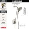 imageDelta Faucet Tetra 14 Series Gold Shower Faucet Set with H2Okinetic Shower Head Shower Trim Kit Gold Shower Faucet Lumicoat Champagne Bronze T14289CZPR Valve Not IncludedBrushed Nickel