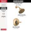 imageDelta Faucet Tetra 14 Series Gold Shower Faucet Set with H2Okinetic Shower Head Shower Trim Kit Gold Shower Faucet Lumicoat Champagne Bronze T14289CZPR Valve Not IncludedChampagne Bronze