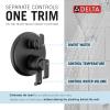imageDelta Faucet Tetra 17 Series Chrome 3Setting Integrated Diverter Valve Trim Kit Chrome Diverter Valve Trim Kit Shower Trim Kit Lumicoat Chrome T27889PR Valve Not IncludedMatte Black