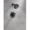 imageDelta Faucet Trinsic 17 Series DualFunction Tub and Shower Trim Kit Shower Faucet SingleSpray H2Okinetic Shower Head Matte Black T17459BL Valve Not IncludedMatte Black