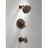imageDelta Faucet Trinsic 17 Series DualFunction Tub and Shower Trim Kit Shower Faucet SingleSpray H2Okinetic Shower Head Matte Black T17459BL Valve Not IncludedVenetian Bronze