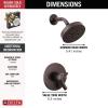 imageDelta Faucet Trinsic 17 Series DualFunction Tub and Shower Trim Kit Shower Faucet SingleSpray H2Okinetic Shower Head Matte Black T17459BL Valve Not IncludedVenetian Bronze