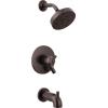 imageDelta Faucet Trinsic 17 Series DualFunction Tub and Shower Trim Kit Shower Faucet SingleSpray H2Okinetic Shower Head Matte Black T17459BL Valve Not IncludedVenetian Bronze