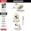 imageDelta Faucet Trinsic 17 Series DualFunction Tub and Shower Trim Kit Shower Faucet SingleSpray H2Okinetic Shower Head Matte Black T17459BL Valve Not IncludedPolished Nickel