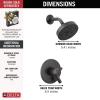 imageDelta Faucet Trinsic 17 Series DualFunction Tub and Shower Trim Kit Shower Faucet SingleSpray H2Okinetic Shower Head Matte Black T17459BL Valve Not IncludedMatte Black