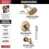 imageDelta Faucet Trinsic 17 Series DualFunction Tub and Shower Trim Kit Shower Faucet SingleSpray H2Okinetic Shower Head Matte Black T17459BL Valve Not IncludedChampagne Bronze