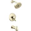 imageDelta Faucet Trinsic 17 Series DualFunction Tub and Shower Trim Kit Shower Faucet SingleSpray H2Okinetic Shower Head Matte Black T17459BL Valve Not IncludedPolished Nickel