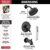 imageDelta Faucet Trinsic 17 Series DualFunction Tub and Shower Trim Kit Shower Faucet SingleSpray H2Okinetic Shower Head Matte Black T17459BL Valve Not IncludedMatte Black