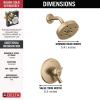 imageDelta Faucet Trinsic 17 Series DualFunction Tub and Shower Trim Kit Shower Faucet SingleSpray H2Okinetic Shower Head Matte Black T17459BL Valve Not IncludedChampagne Bronze