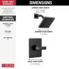 imageDelta Faucet Velum 14 Series SingleFunction Black Shower Faucet Set Valve Trim Kit Shower Handle Delta Shower Trim Kit Shower Set Matte Black T14237BL Valve Not Included
