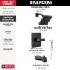 imageDelta Faucet Velum 14 Series SingleFunction Black Tub and Shower Faucet Set Valve Trim Kit Shower Handle Delta Shower Trim Kit Shower Set Matte Black T14437BL Valve Not Included