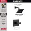 imageDelta T14267BL Ara Shower Faucet Without Rough Matte BlackMatte Black