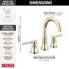 imageDelta Trinsic High Arc Widespread Bathroom Faucet Polished Nickel 3Hole Bathroom Sink Faucet Metal PushPop Drain Assembly Polished Nickel 3559PNMPUDST