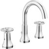 imageDelta Trinsic PullDown Widespread Bathroom Faucet with Wheel Handle Polished Nickel High Arc 3Hole Bathroom Sink Faucet with Sprayer Metal PushPop Drain Assembly Polished Nickel 3558PNPDDSTChrome