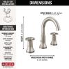 imageDelta Trinsic PullDown Widespread Bathroom Faucet with Wheel Handle Polished Nickel High Arc 3Hole Bathroom Sink Faucet with Sprayer Metal PushPop Drain Assembly Polished Nickel 3558PNPDDSTStainless