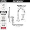 imageDelta Trinsic PullDown Widespread Bathroom Faucet with Wheel Handle Polished Nickel High Arc 3Hole Bathroom Sink Faucet with Sprayer Metal PushPop Drain Assembly Polished Nickel 3558PNPDDSTChrome