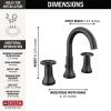 imageDelta Trinsic PullDown Widespread Bathroom Faucet with Wheel Handle Polished Nickel High Arc 3Hole Bathroom Sink Faucet with Sprayer Metal PushPop Drain Assembly Polished Nickel 3558PNPDDSTMatte Black
